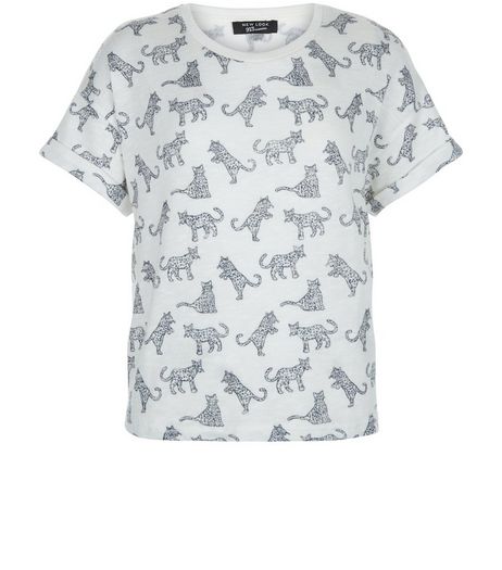 Teens White Leopard Print T-Shirt | New Look