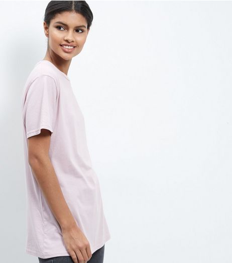 Lilac Washed Boyfriend T-Shirt | New Look
