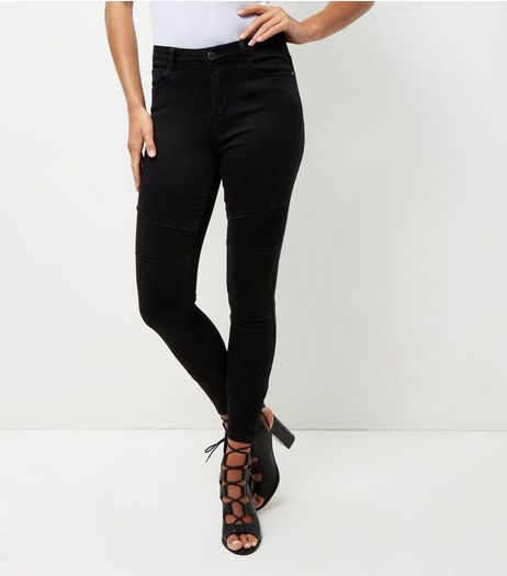 Black Zip Hem Skinny Jeans | New Look