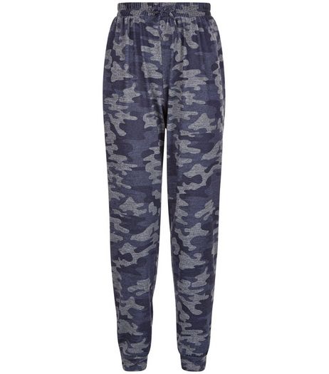 Teens Blue Camo Print Joggers | New Look