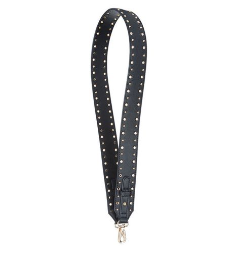 Black Stud And Eyelet Bag Strap | New Look