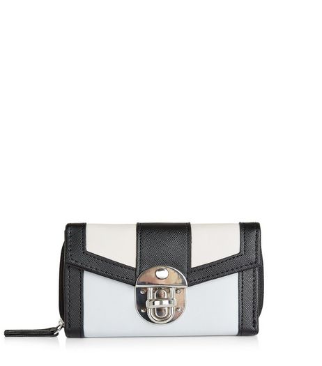 Pale Blue Contrast Trim Fold Over Purse | New Look