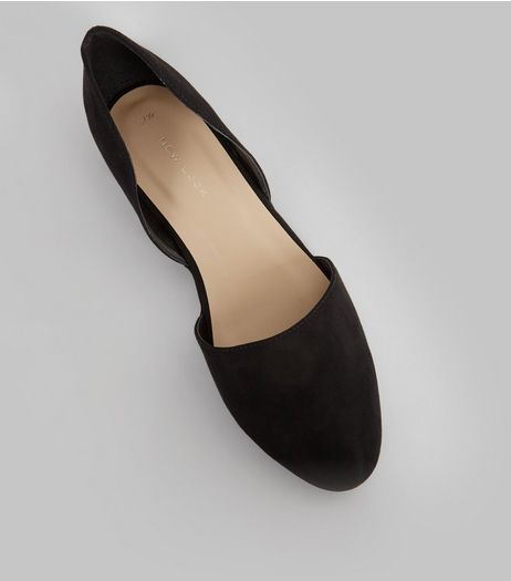 Black Cut Out Pumps | New Look