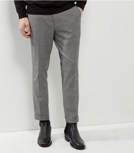 Dark Grey Speckled Slim Leg Trousers | New Look