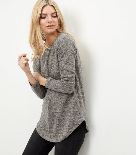 Camel Brushed Zip Back Jumper | New Look