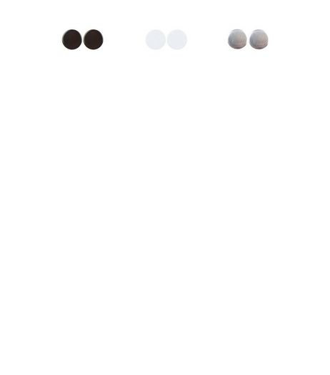 3 Pack Black White and Grey Stud Earrings | New Look