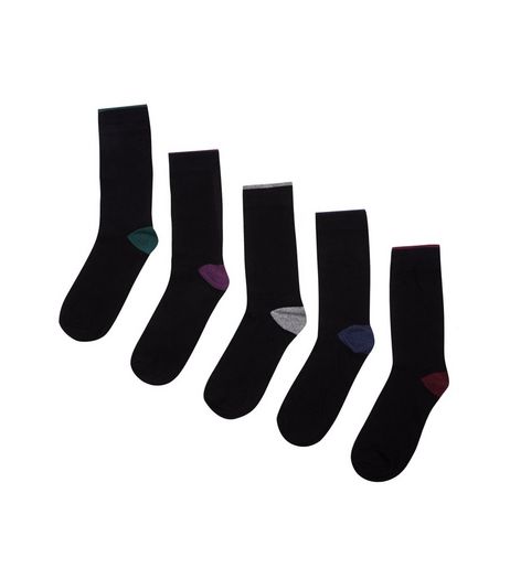 5 Pack Black Socks | New Look