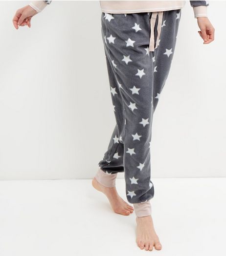 Grey Star Print Pyjama Bottoms | New Look