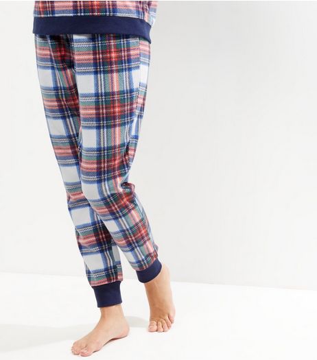 White Check Tie Waist Pyjama Bottoms | New Look