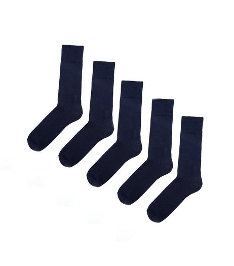 5 Pack Navy Socks | New Look