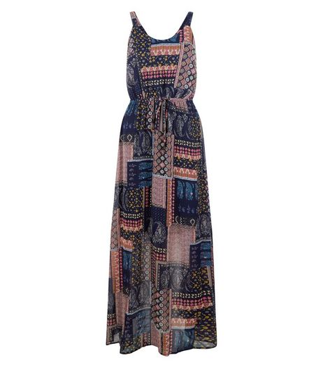 Blue Vanilla Patchwork Print Maxi Dress | New Look