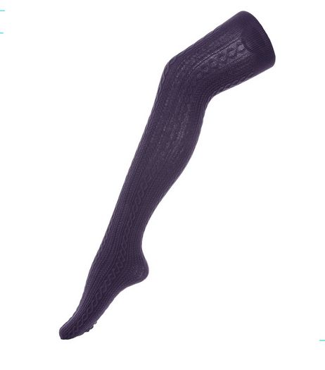 Teens Navy Blue Cotton Mix Cable Knit Tights | New Look