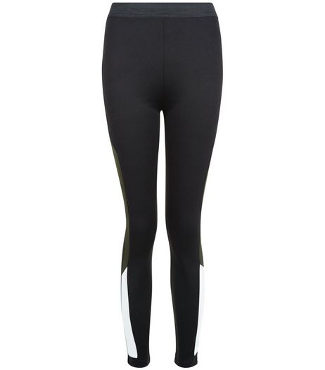 Teens Black Colour Block Leggings | New Look