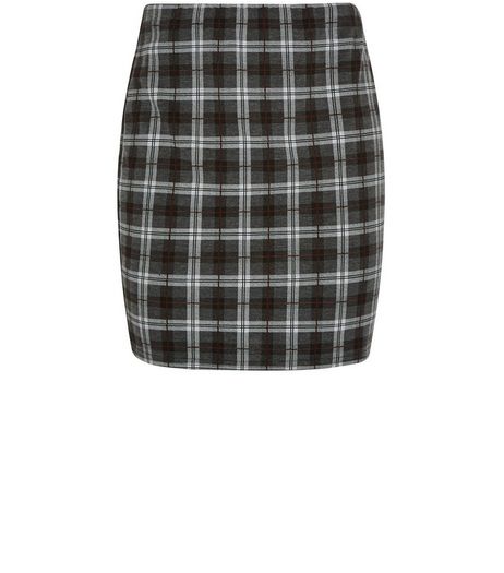 Teens Black Check Tube Skirt | New Look