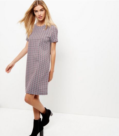 Cream Geo Jacquard Tunic Dress | New Look