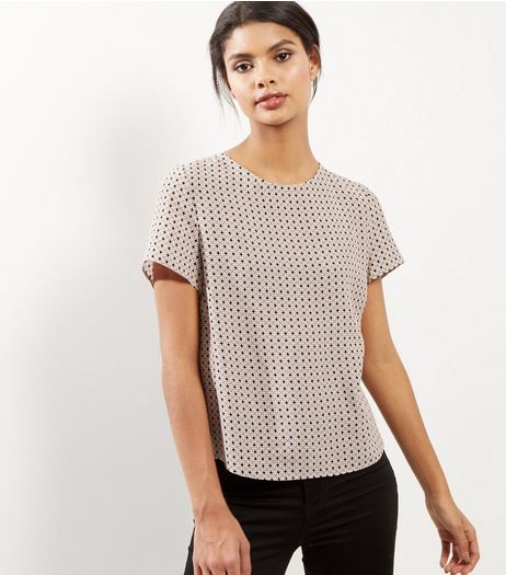 Pink Geo Print Boxy Top | New Look