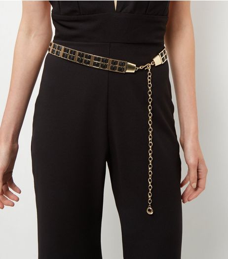 Gold Leather-Look Chain Link Belt | New Look