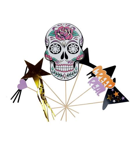 Black Halloween Photo Booth Props | New Look