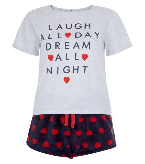 Teens Blue Pyjama T-Shirt and Shorts | New Look
