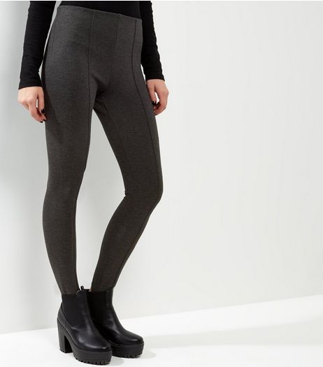 Dark Grey Stirrup Leggings | New Look
