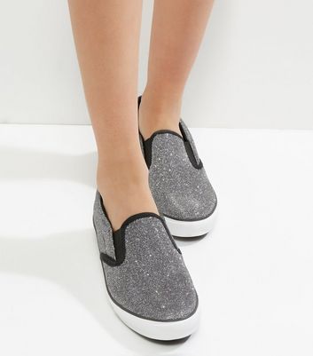 wide fit sparkly flat shoes