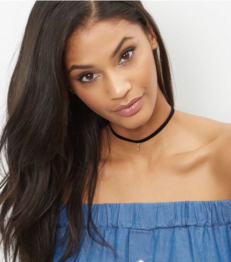 Black J Initial Choker | New Look