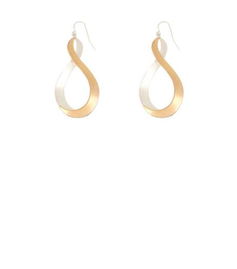 Gold 2 Tone Twist Earrings | New Look