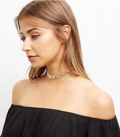 Gold Filigree Choker | New Look