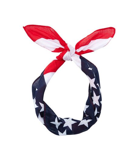 Red American Flag Bandana | New Look