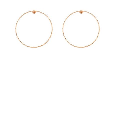 Rose Gold Hoop Stud Earrings | New Look
