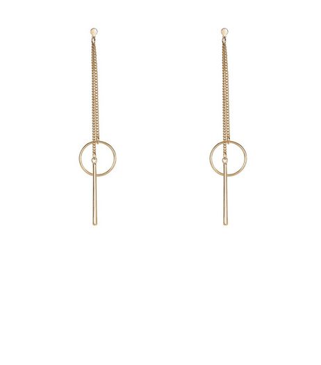 Gold Ring and Bar Earrings | New Look