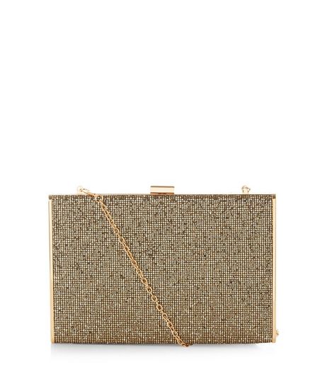 Gold Box Cutch | New Look