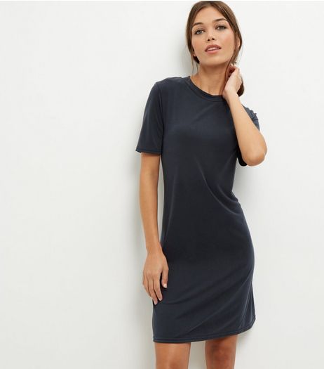 Dark Grey Funnel Neck Swing Dress | New Look