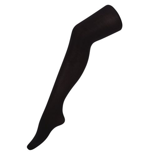 Black Premium Silky Tights | New Look