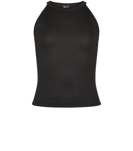 Teens Black High Neck Cami | New Look
