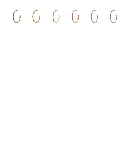 3 Pack Gold and Silver Mini Hoop Earrings | New Look