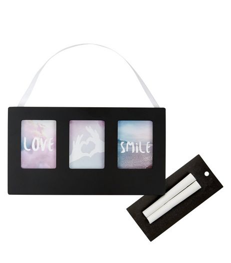 Black Trio Chalkboard Picture Frame | New Look