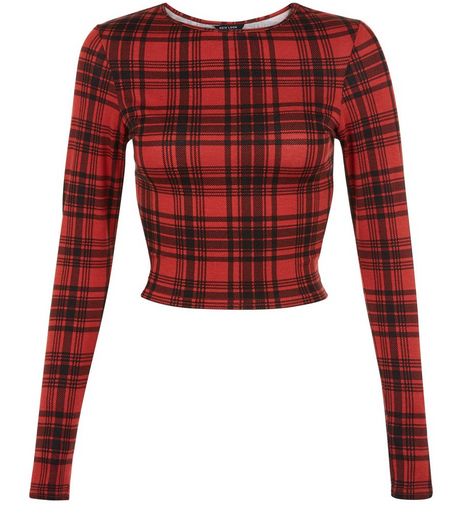 Teens Red Check Long Sleeve Top | New Look
