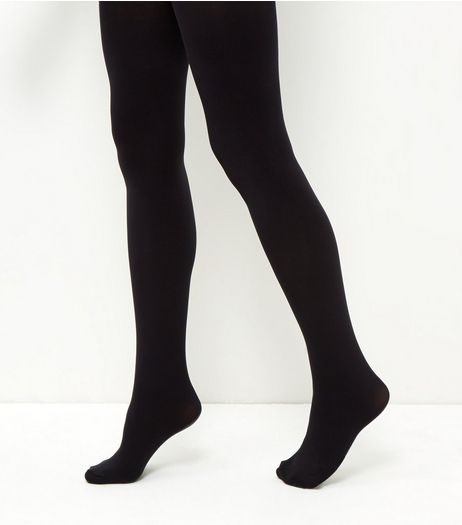 Black Premium 120 Denier Tights | New Look