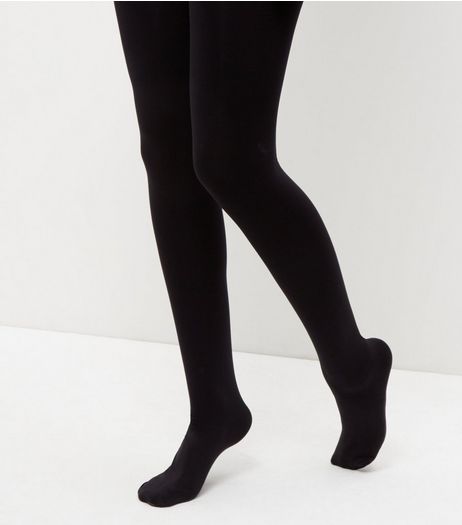 Black Premium 200 Denier Tights | New Look