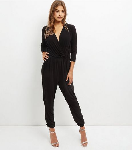 Mela Black V Neck Jumpsuit | New Look
