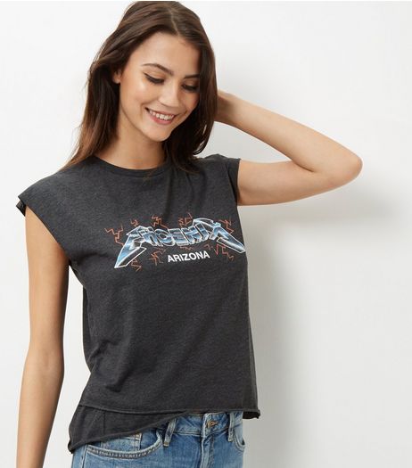 Dark Grey Phoenix Print T-Shirt | New Look