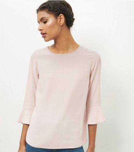 Mid Pink Bell Sleeve Top | New Look