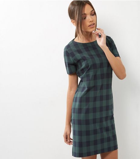 Green Check Tunic Dress | New Look