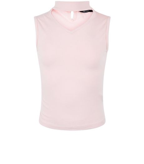 Girls Pink Choker Neck Top | New Look