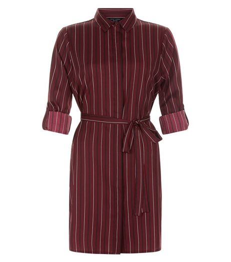 Petite Red Stripe Shirt Dress | New Look