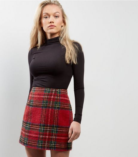 Petite Red Check Skirt | New Look
