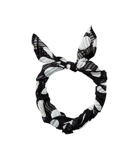 Black Spot Print Bandana | New Look