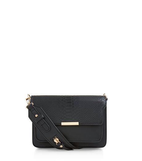 Black Leather-Look Cross Body Bag | New Look