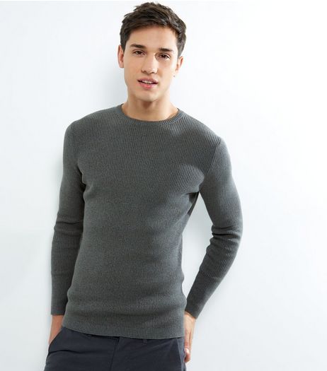 Green Cotton Ribbed Jumper | New Look